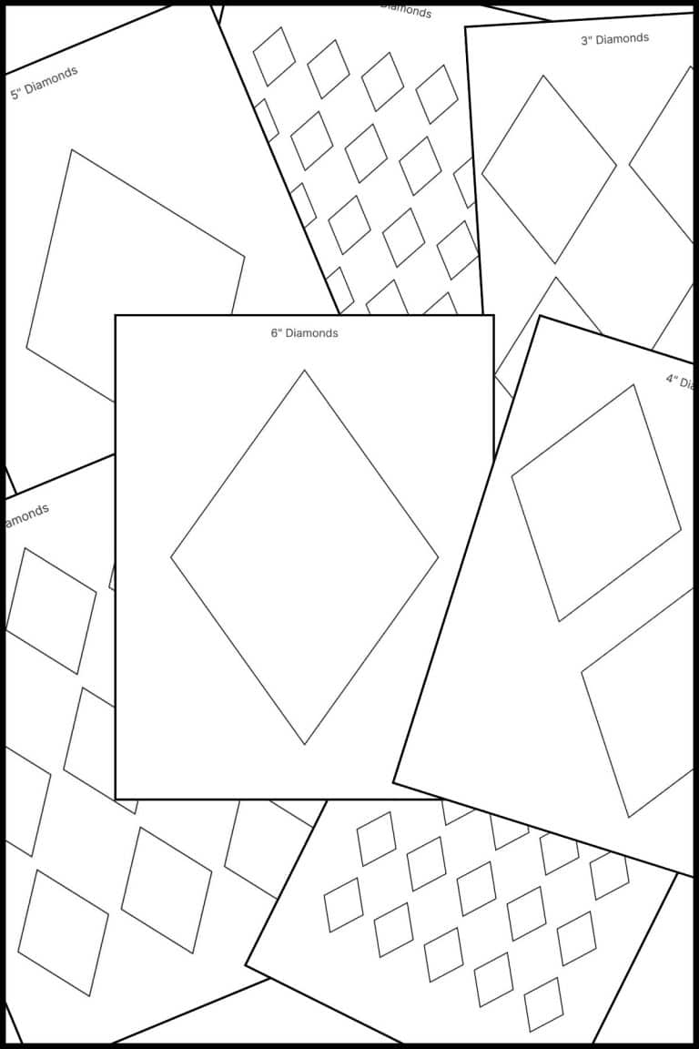 2 Inch Diamond Pattern Printable Diamond Shape (Free Templates in 6 Different Sizes) | The ...