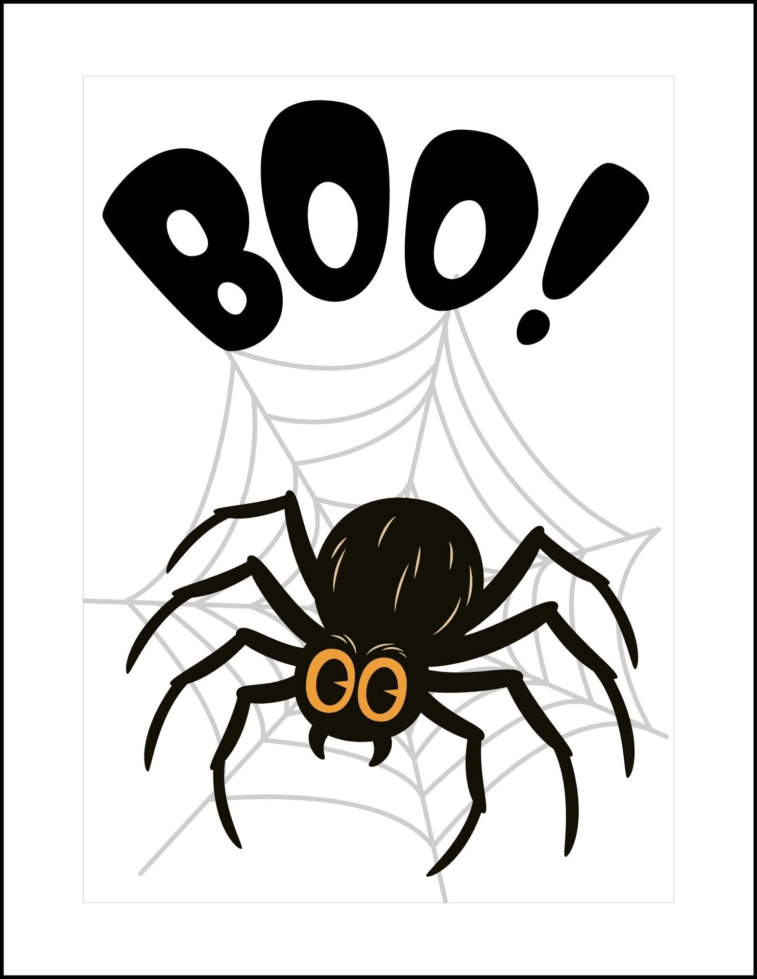 A large spider Halloween card.