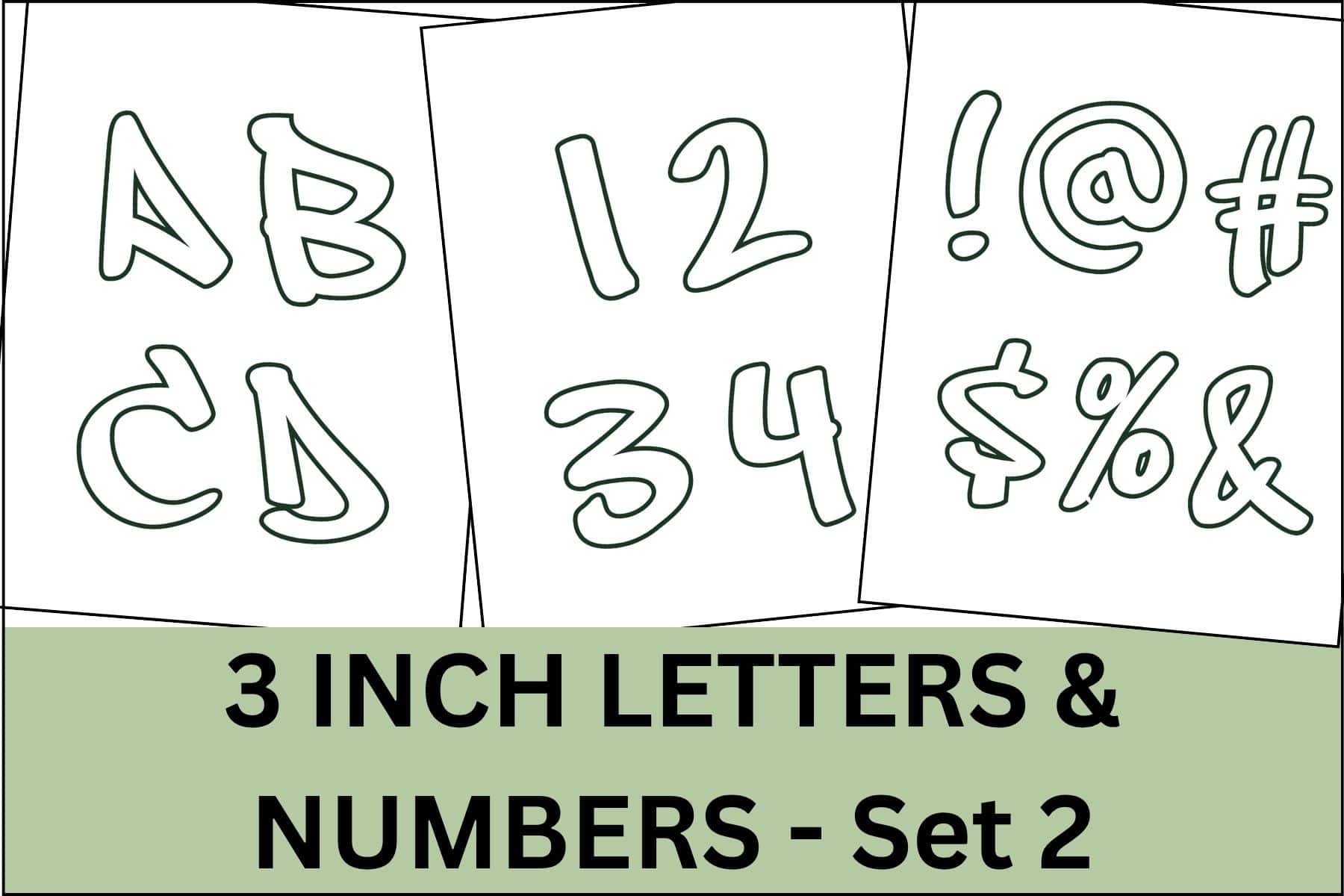 3 Inch graffiti letters, numbers and signs set.