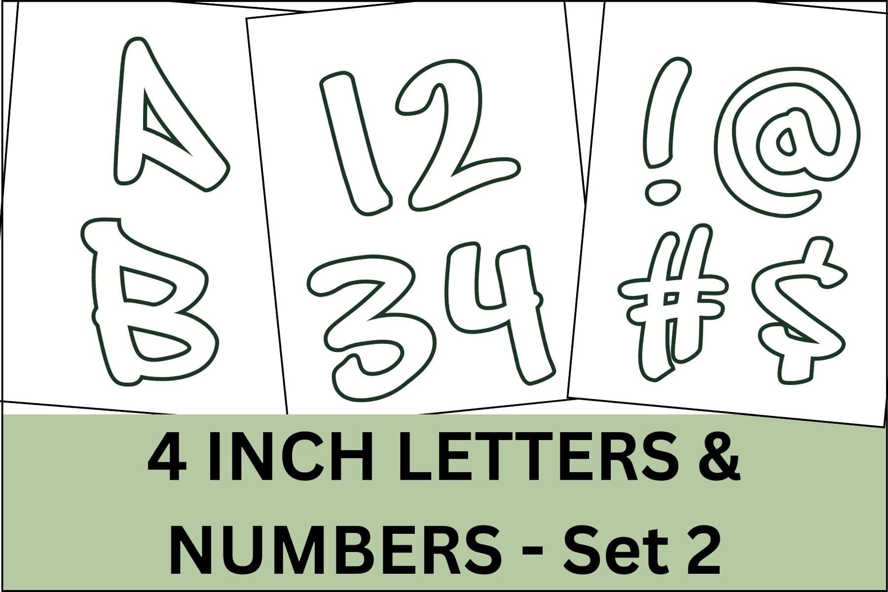 4 Inch graffiti letters, numbers and signs set.