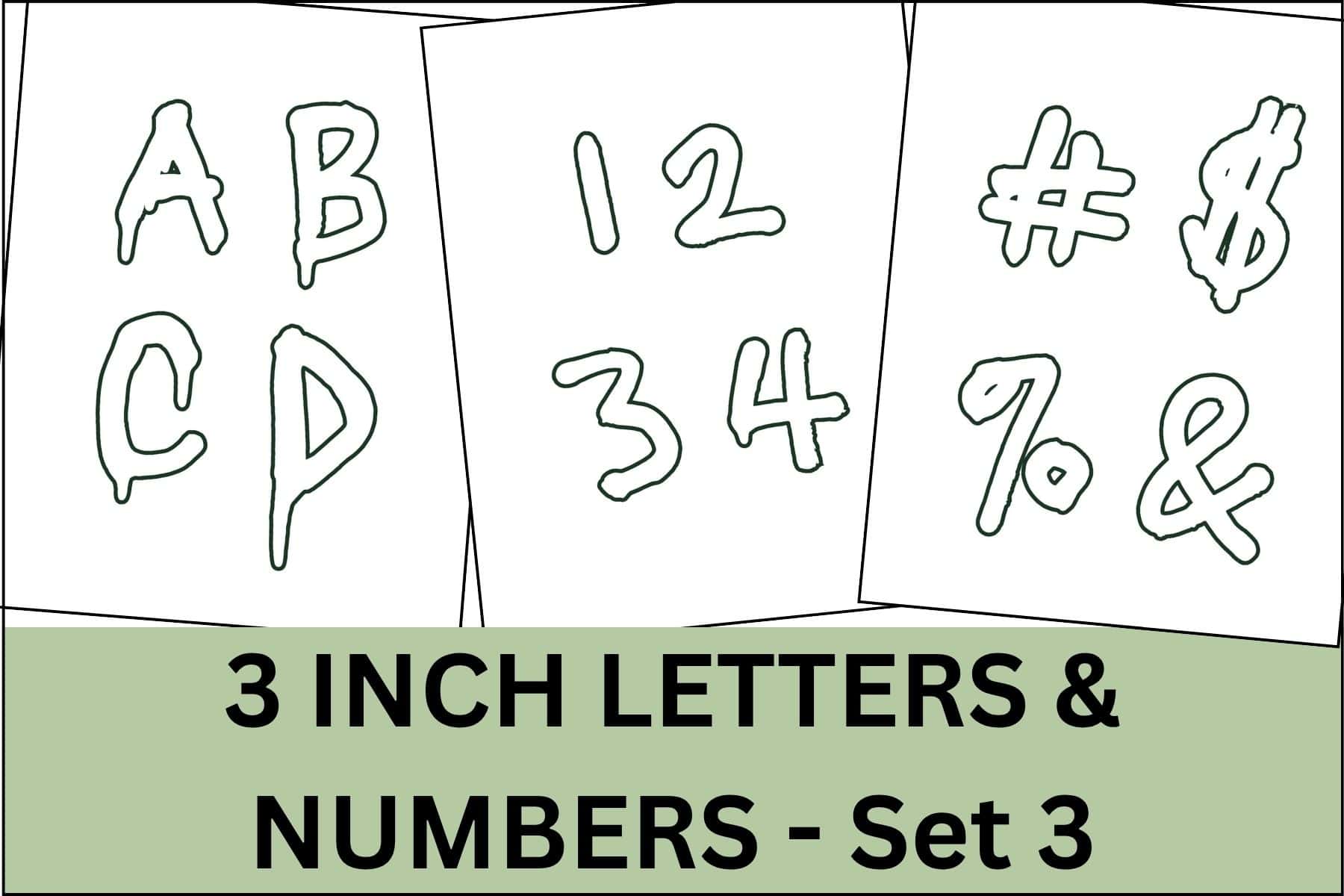 3 Inch graffiti letters, numbers and signs set.