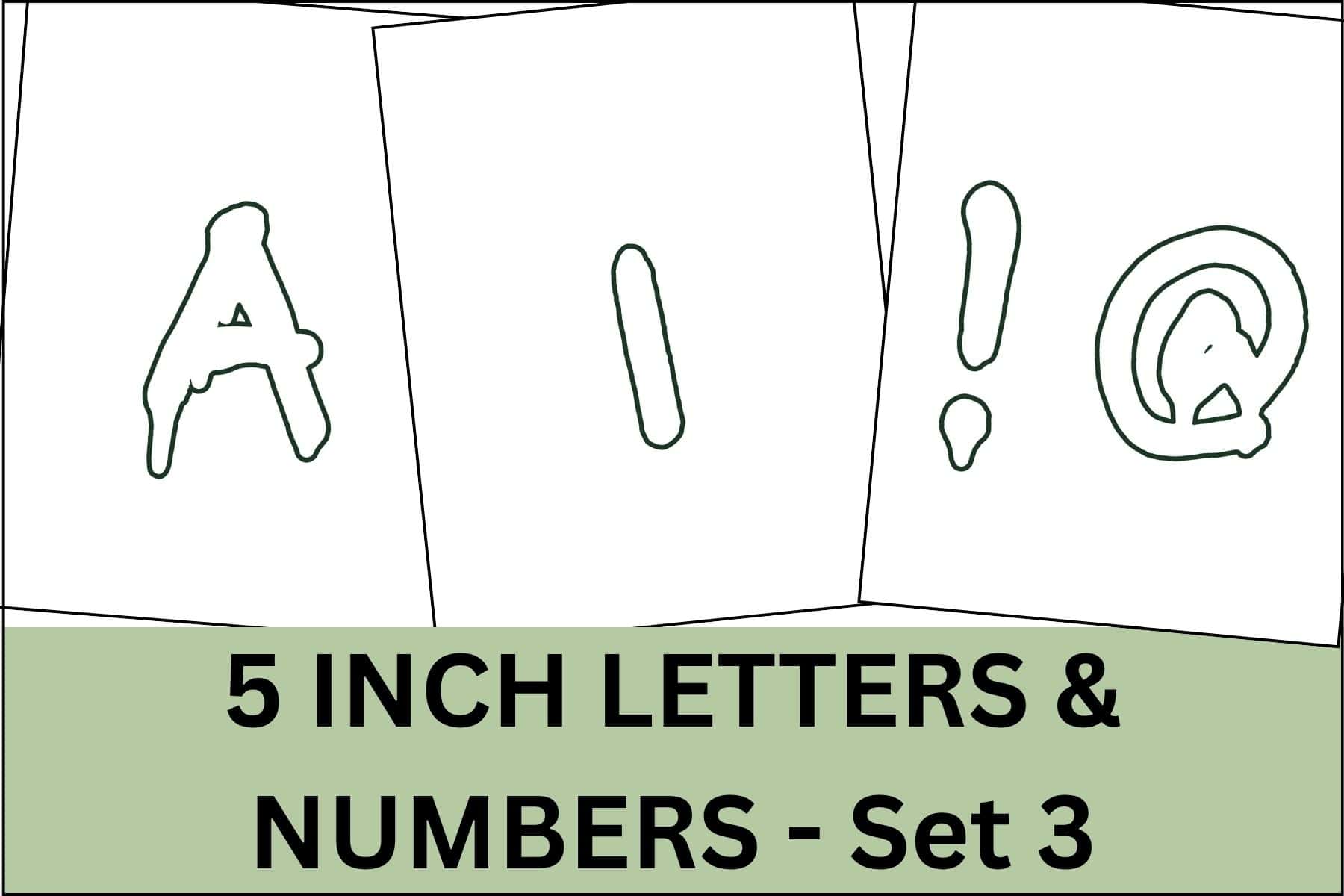 5 Inch graffiti letters, numbers and signs set.