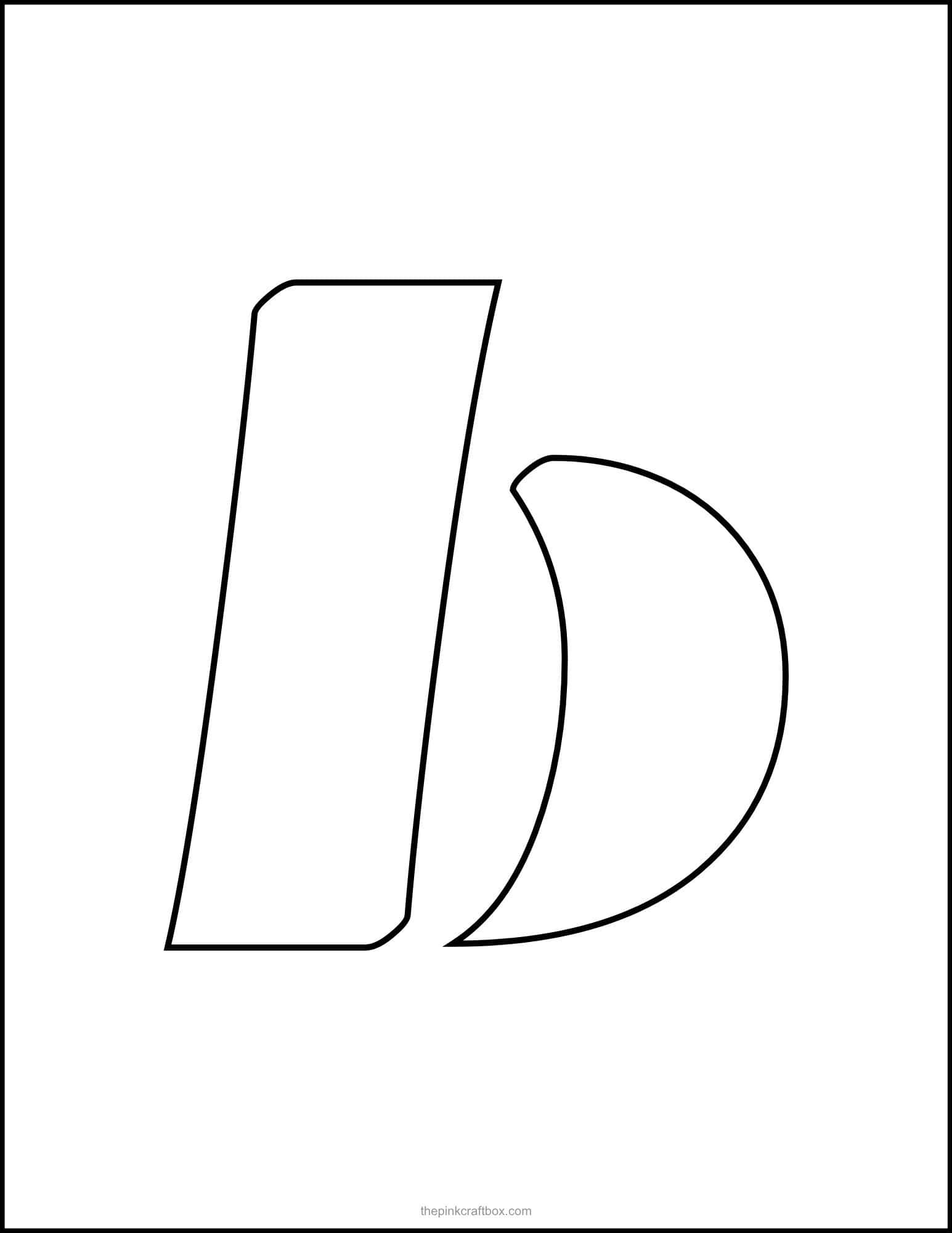 Letter B stencil printable.