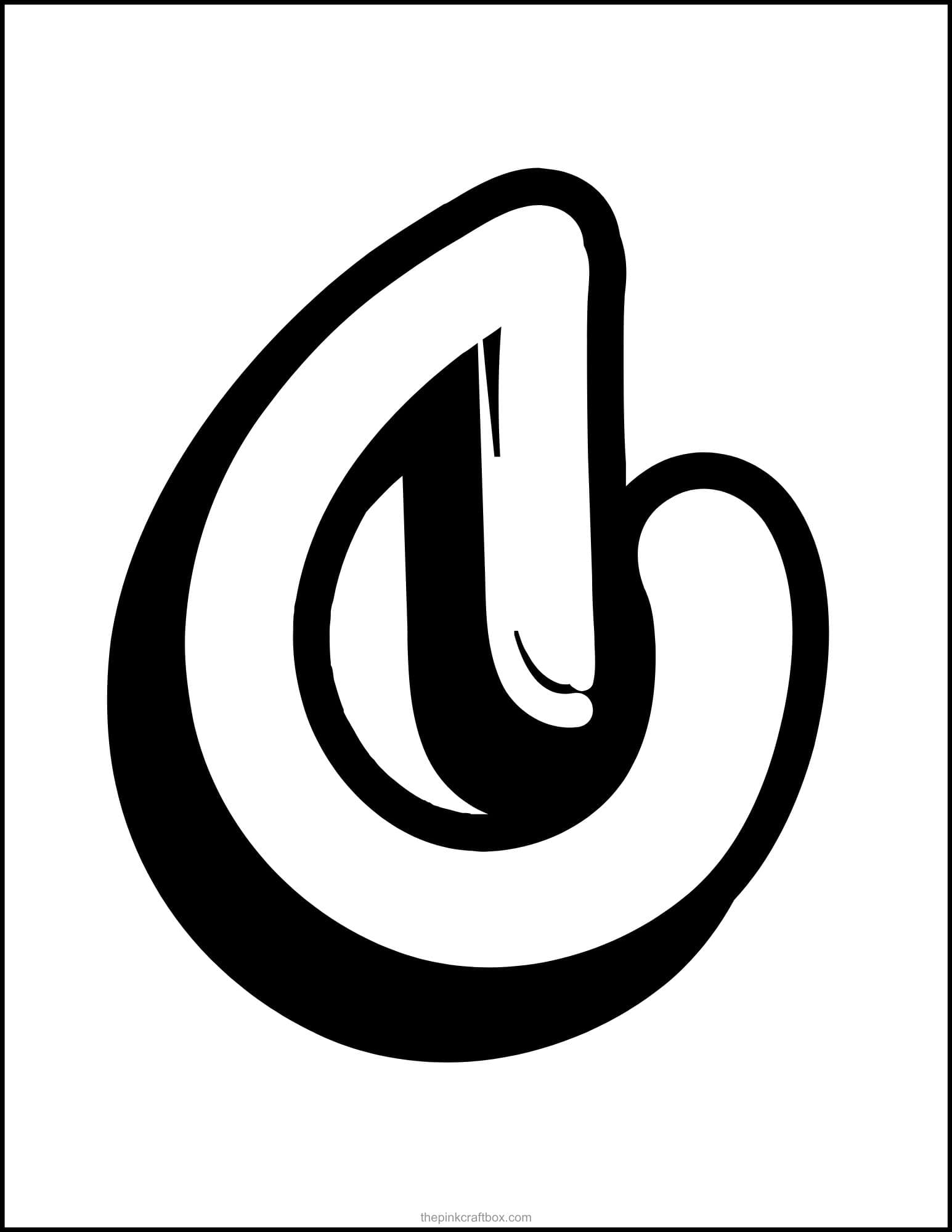 Graffiti letter C template.
