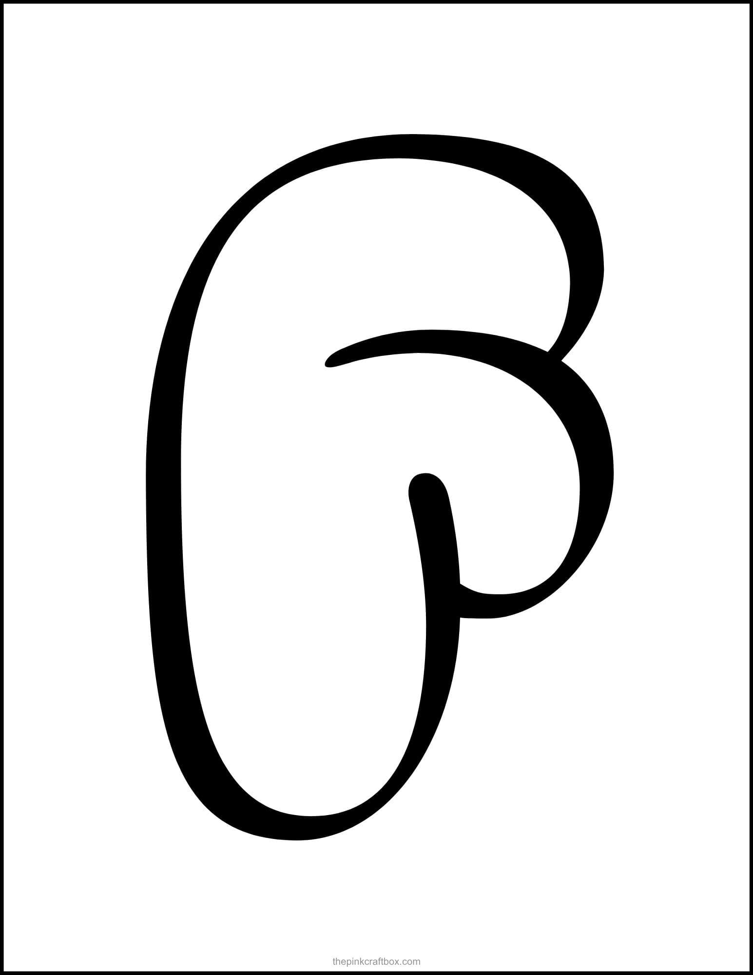 Bubble letter F printable.