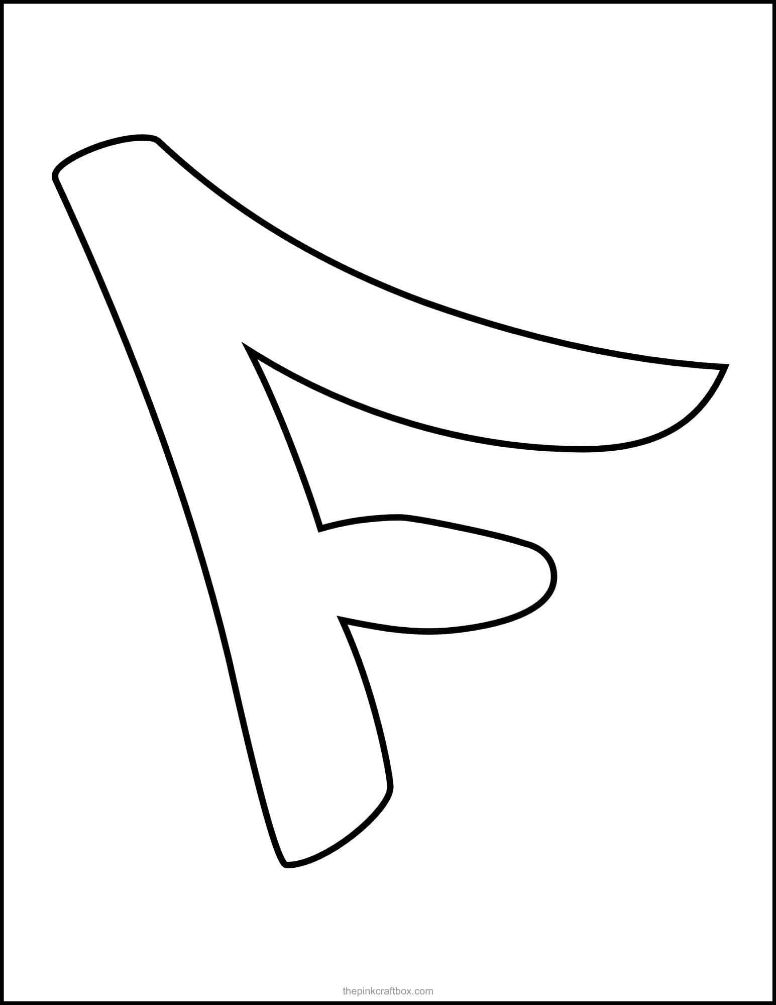 Graffiti letter F template printable.