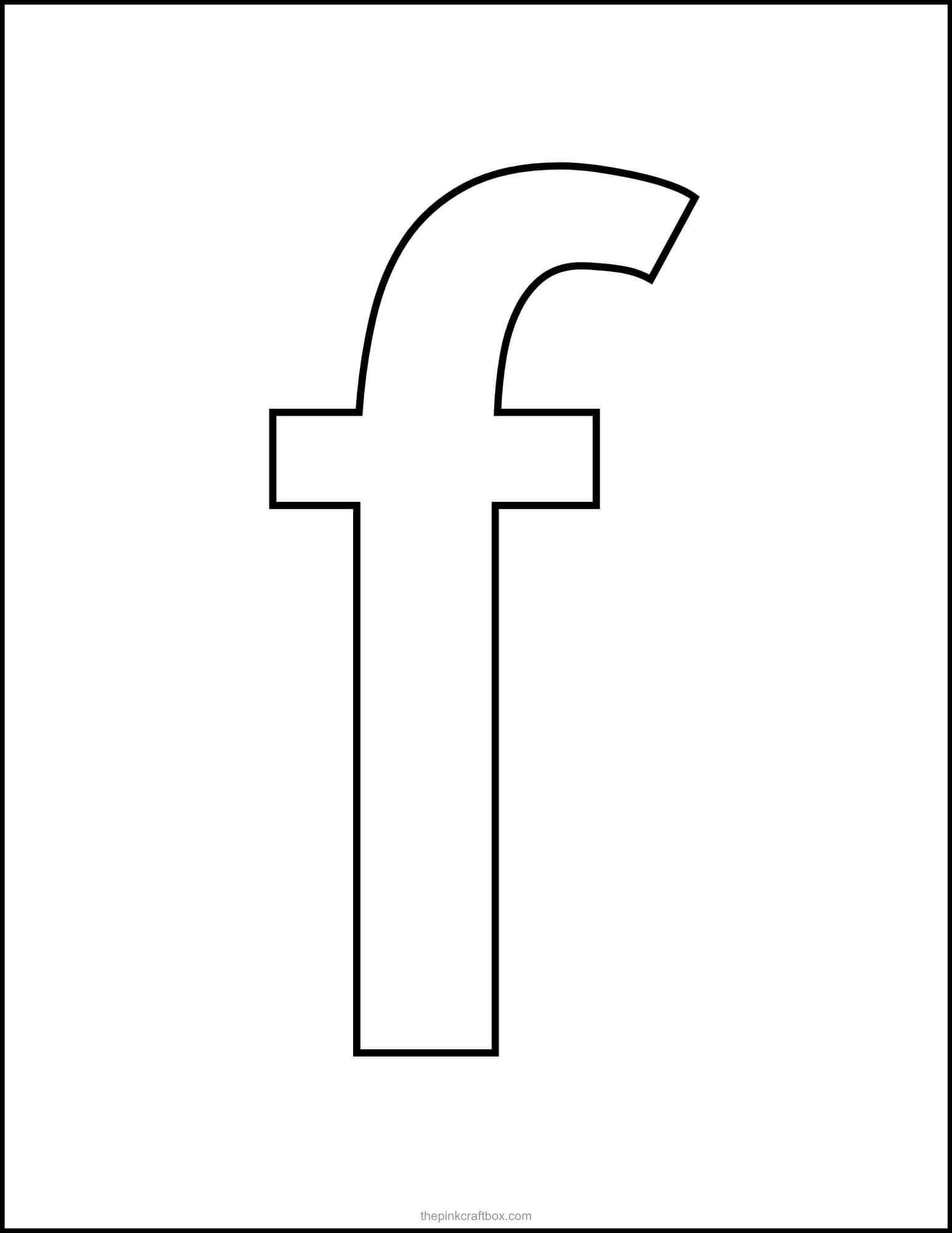 Letter F stencil printable.