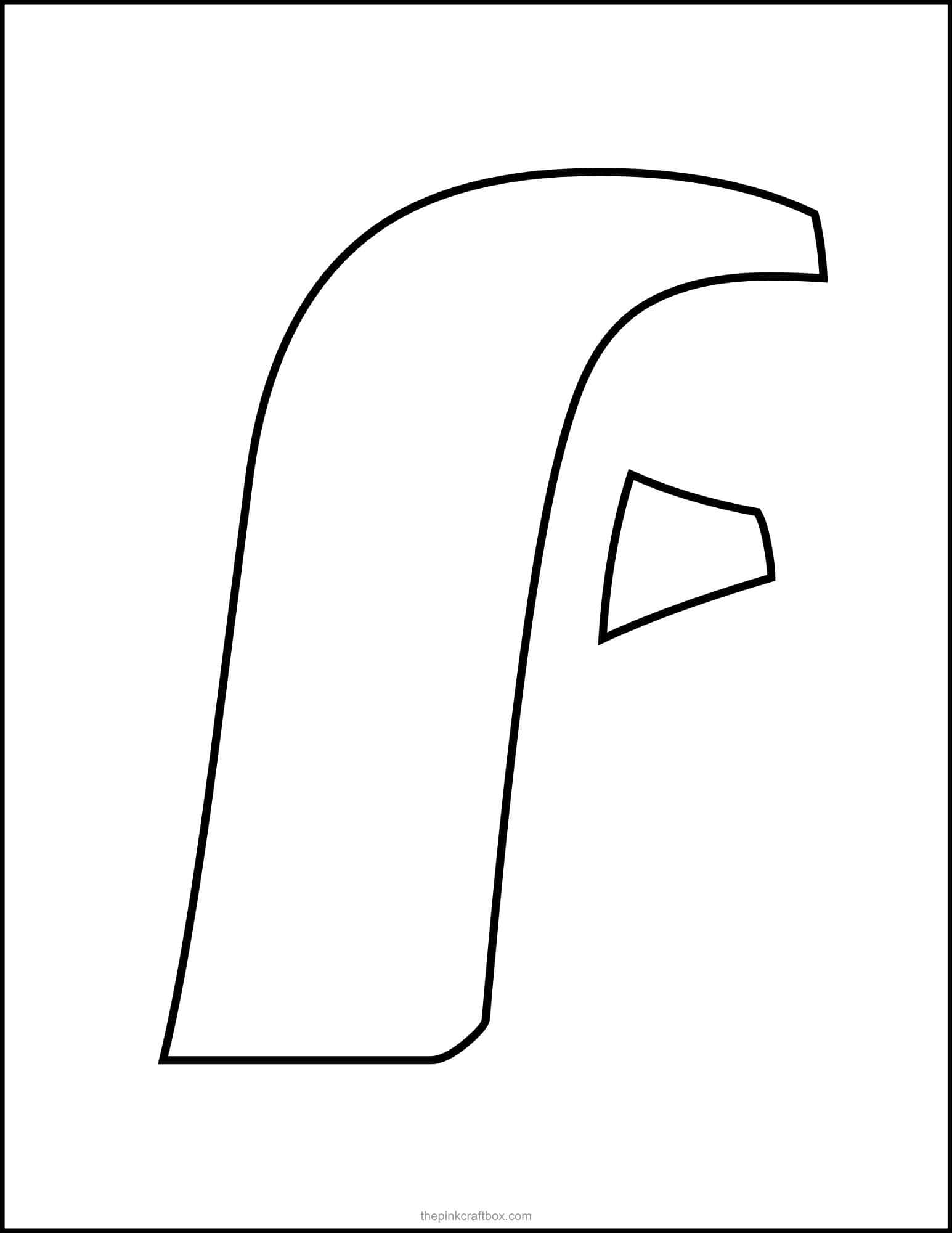 Letter F stencil printable.
