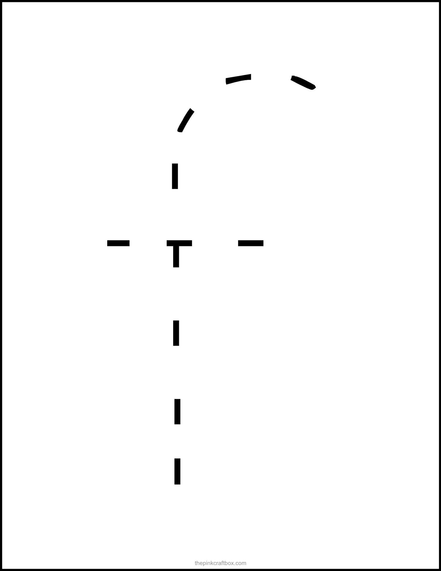 Dotted lines small letter f template.