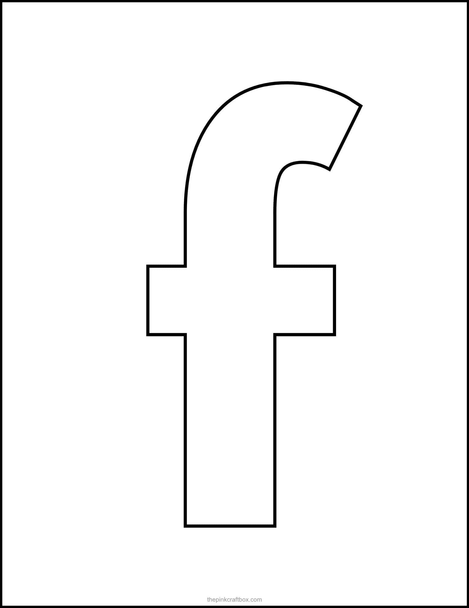Block letter F printable template.