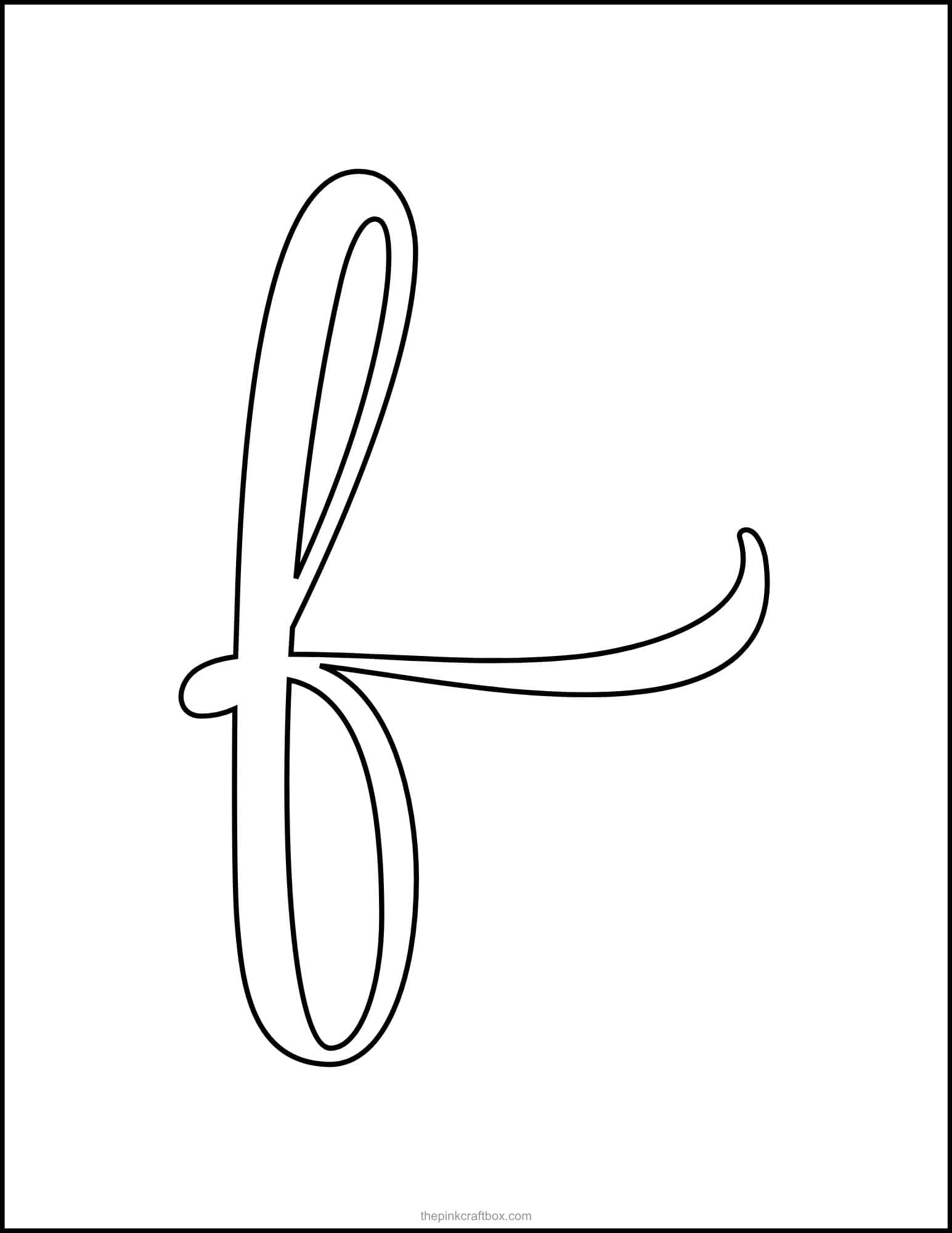 Calligraphy letter F template.