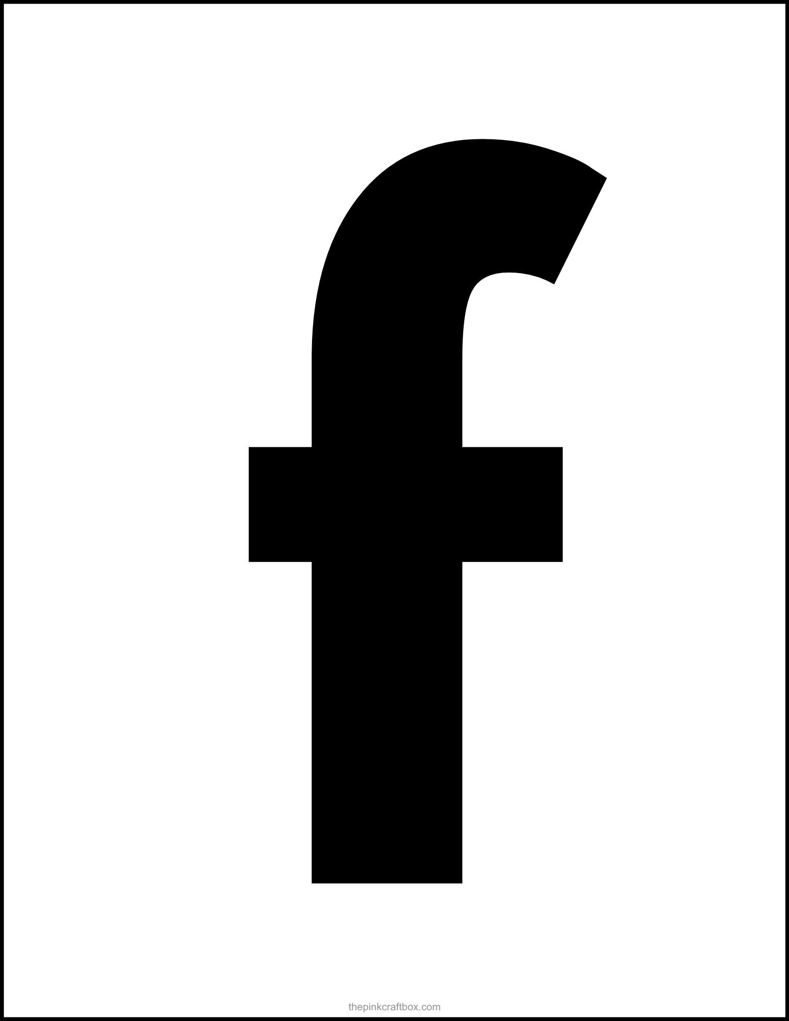 Block letter F printable template.