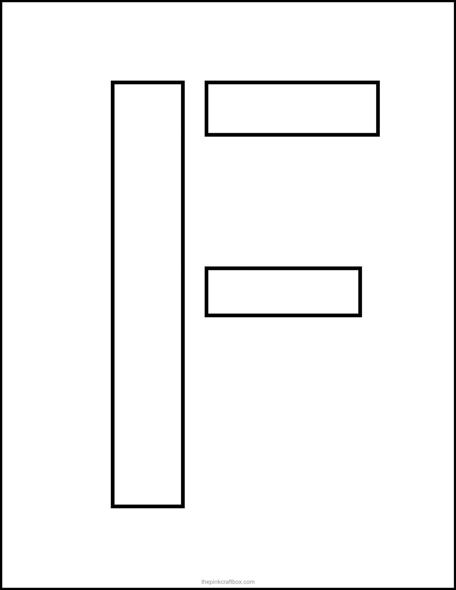 Letter F stencil printable.