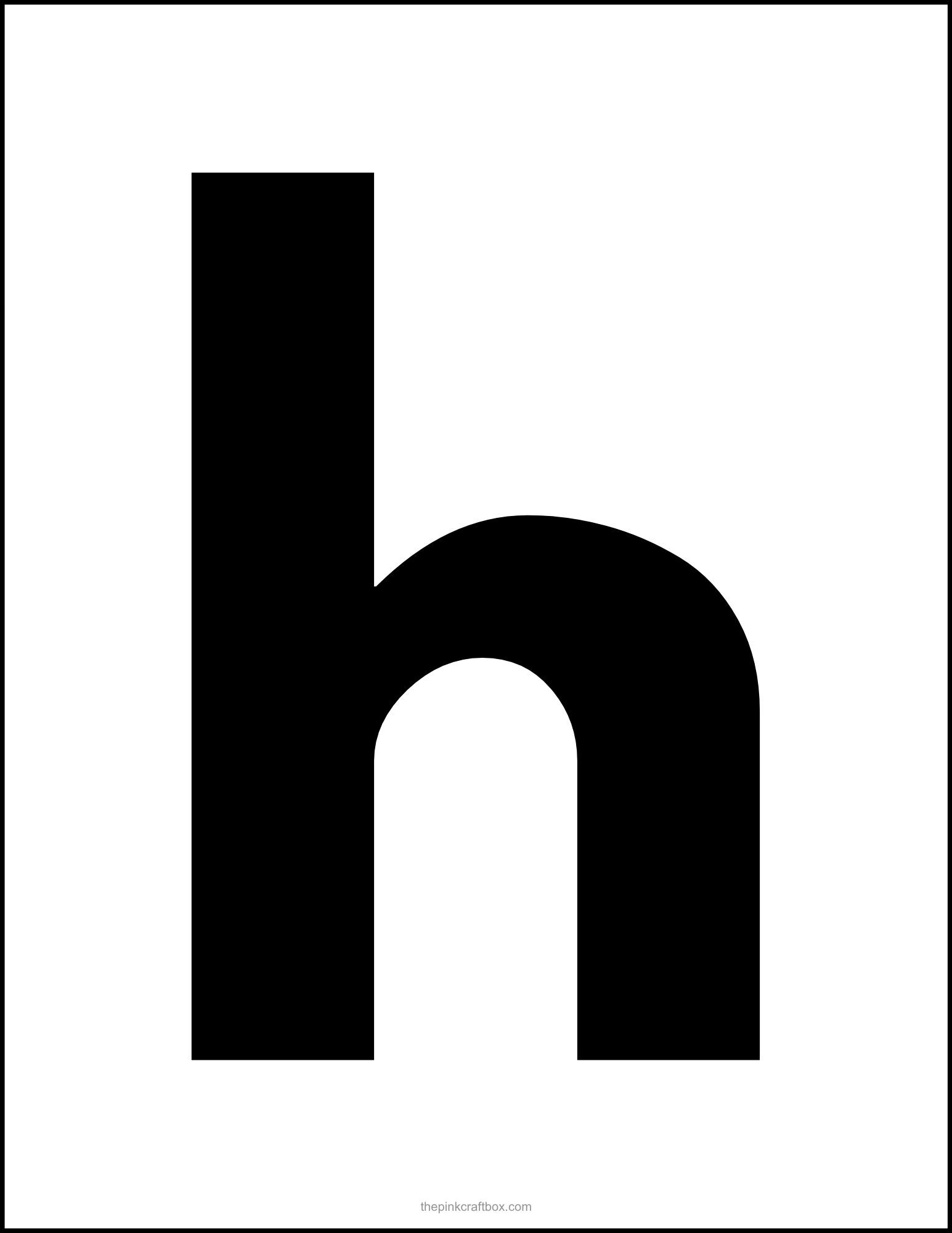 Block letter H printable.