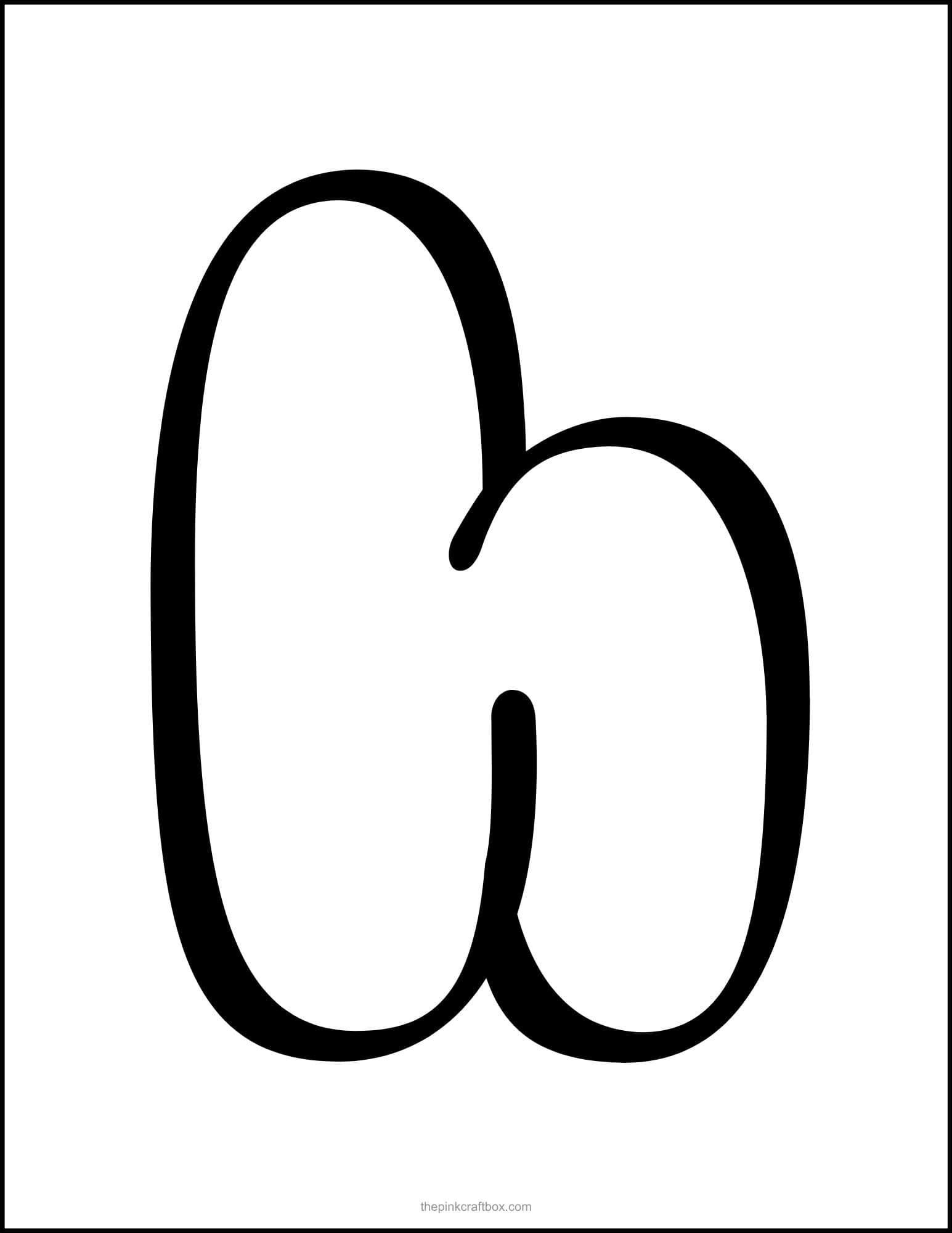 Printable bubble letter H.