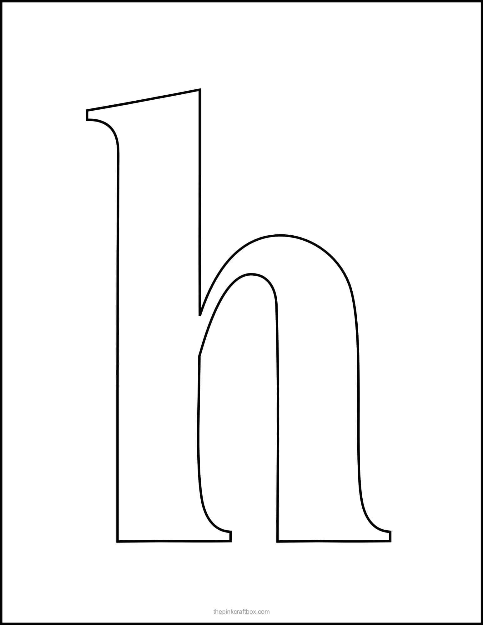 Printable fancy letter H.