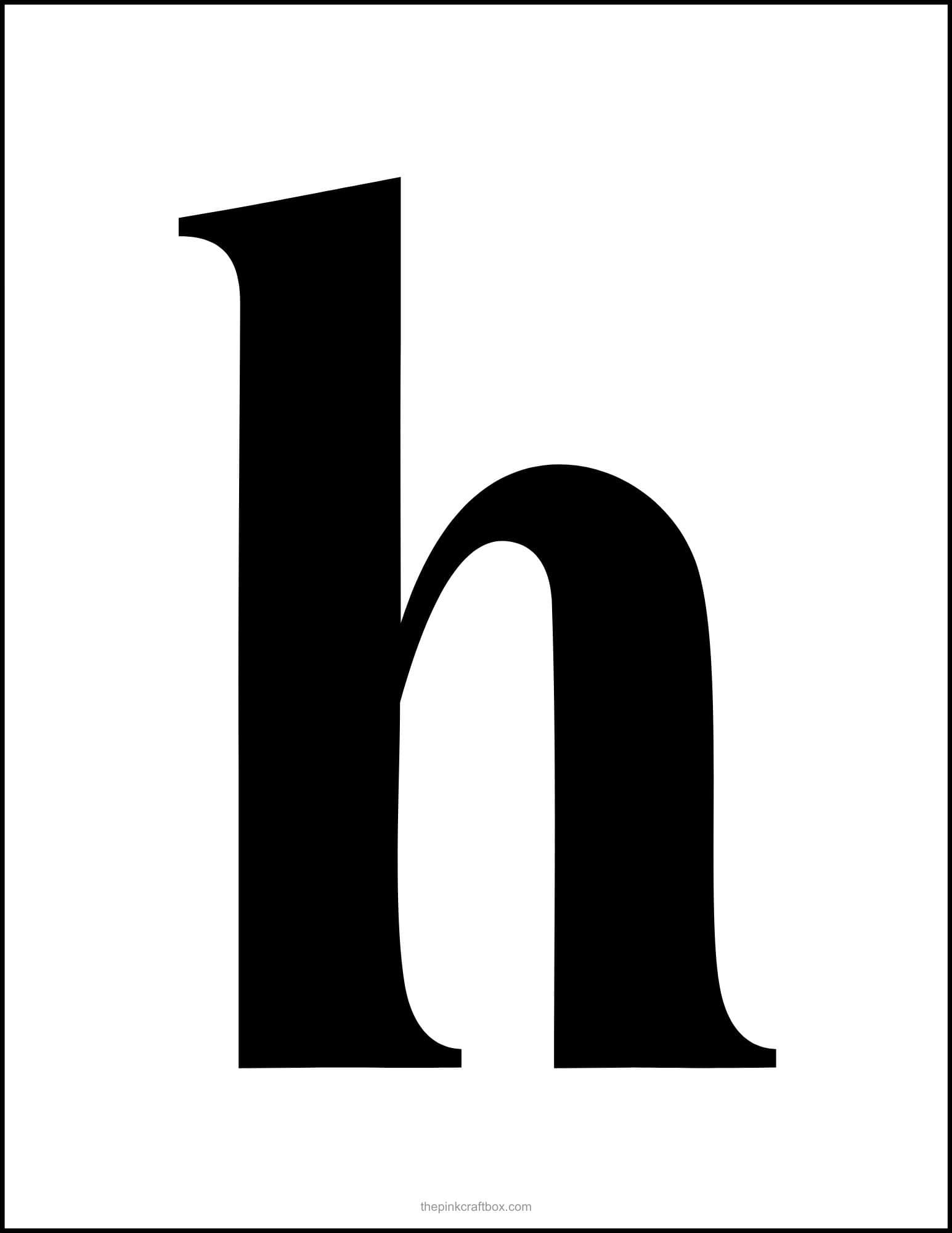 Printable fancy letter H.