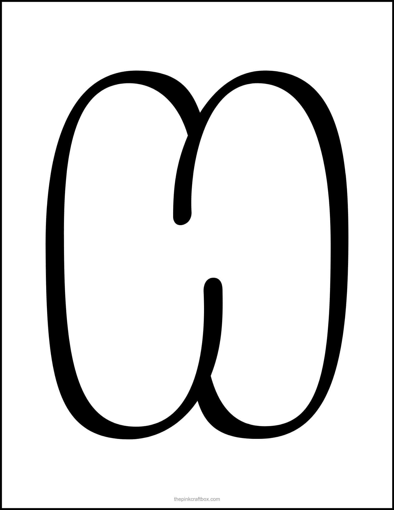 Printable bubble letter H.