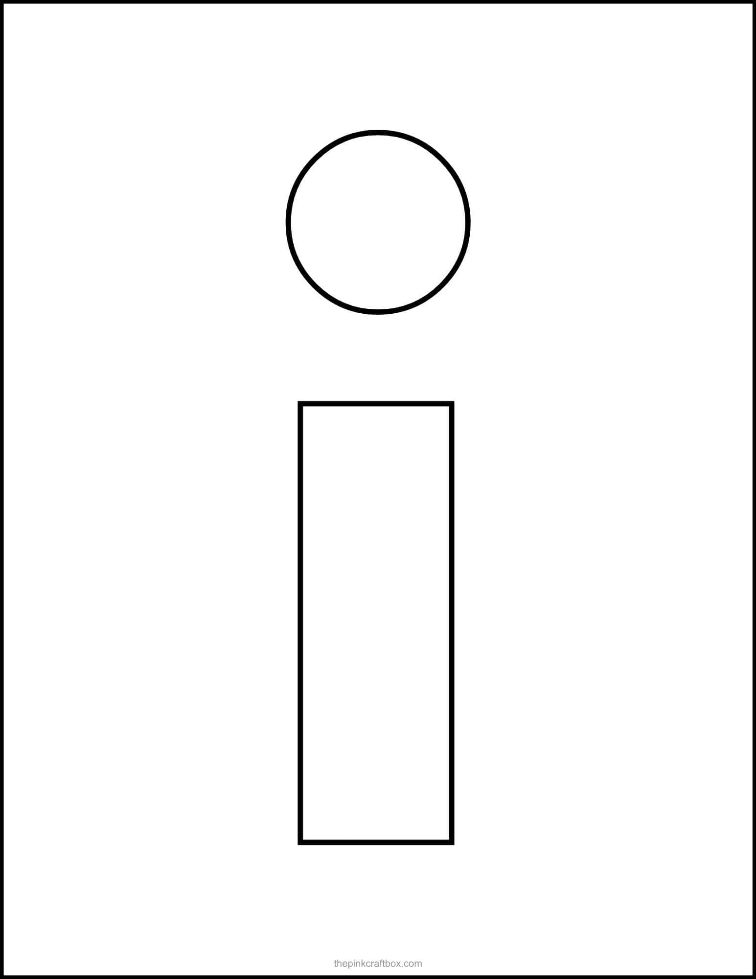 Block letter I printable.