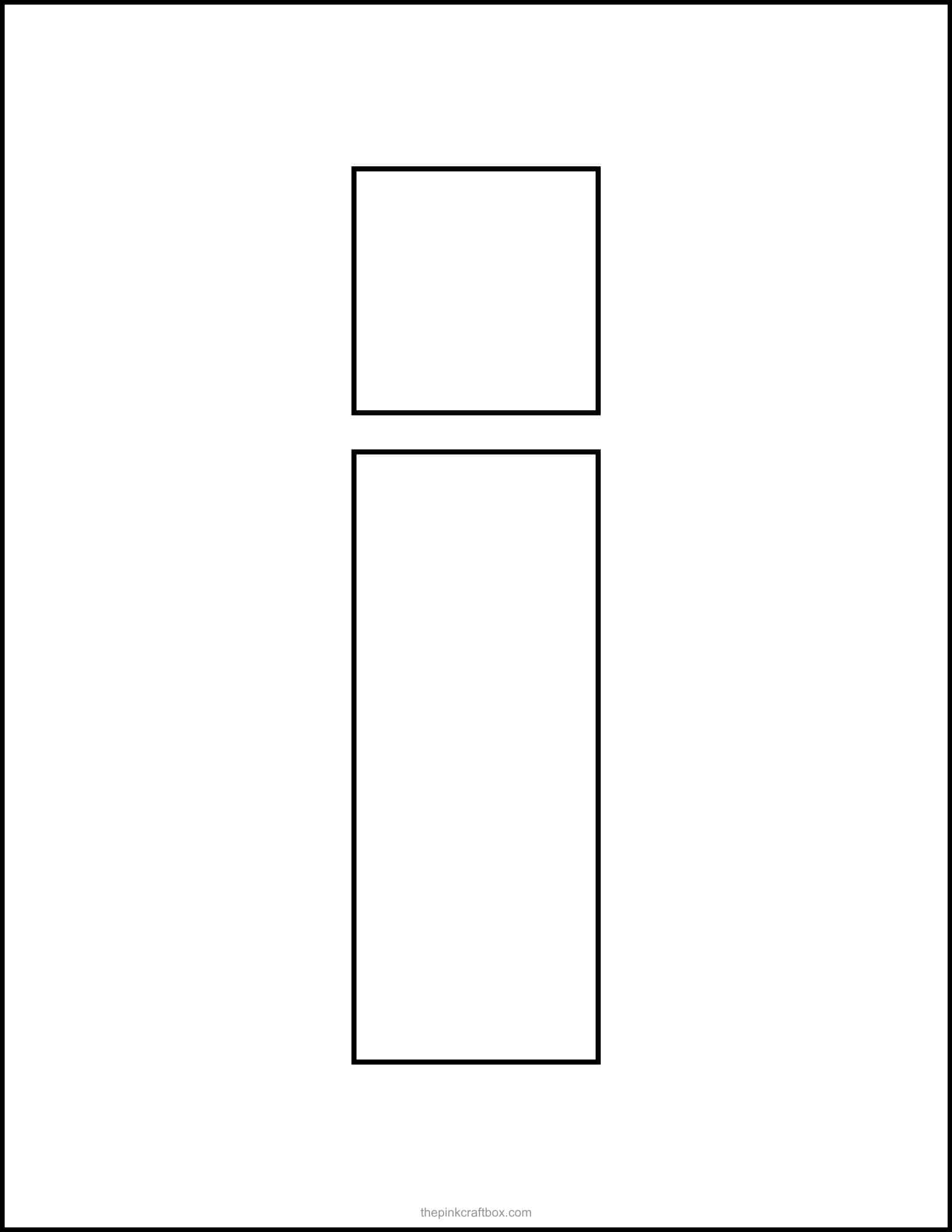 Printable letter I in bold font style.