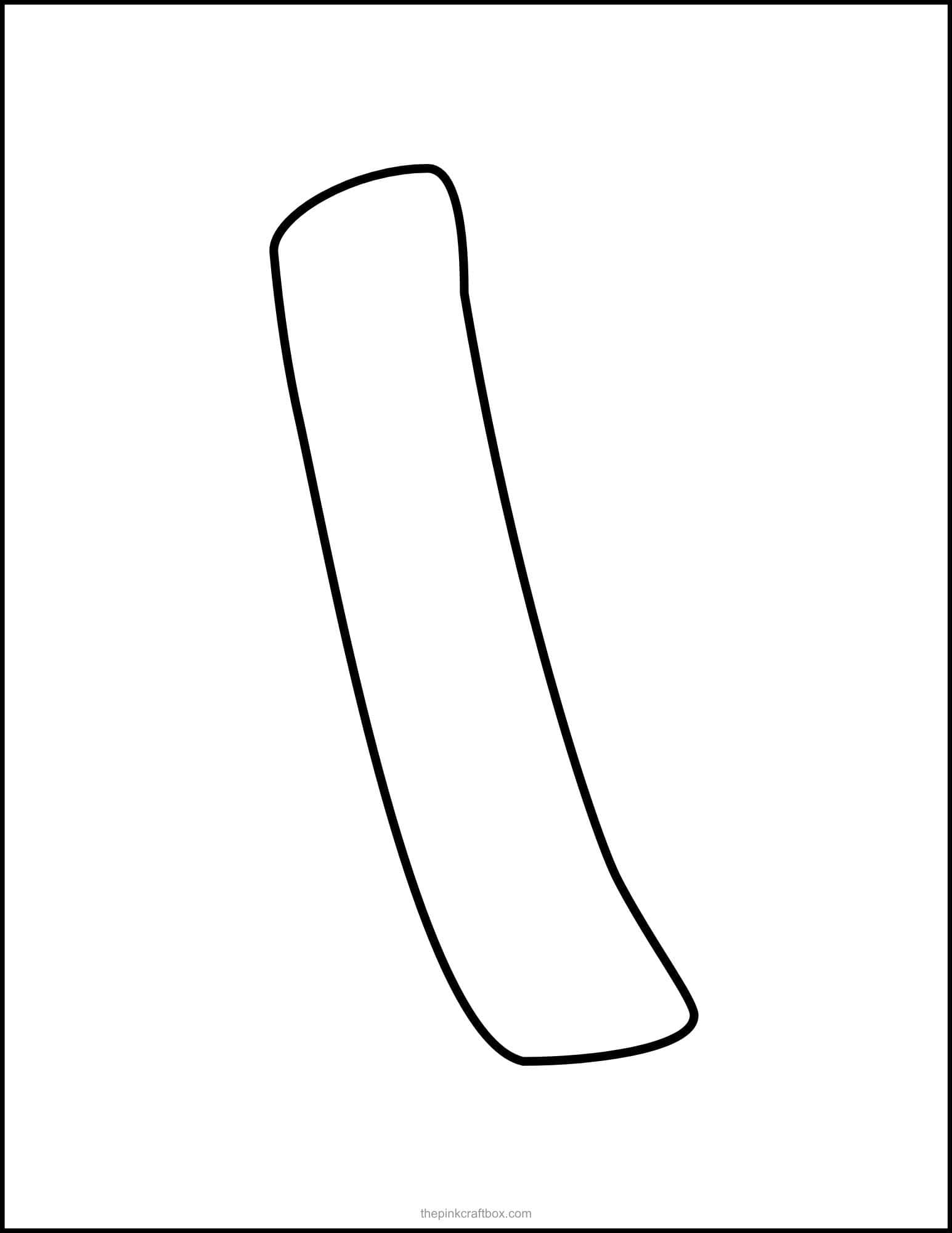 Graffiti letter I printable.