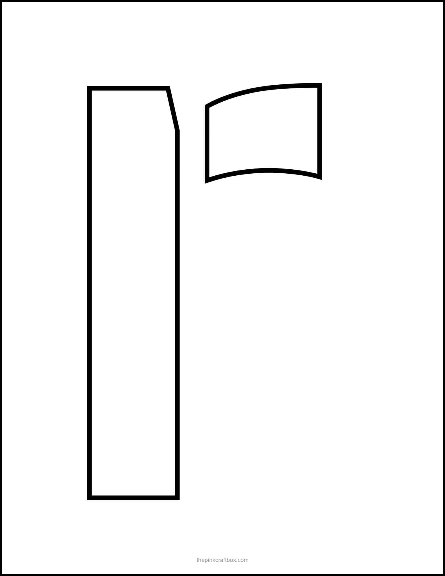 Letter R stencil printable.