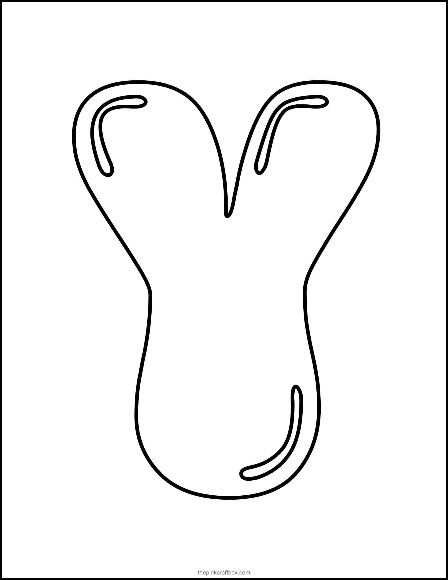 Printable bubble letter Y.