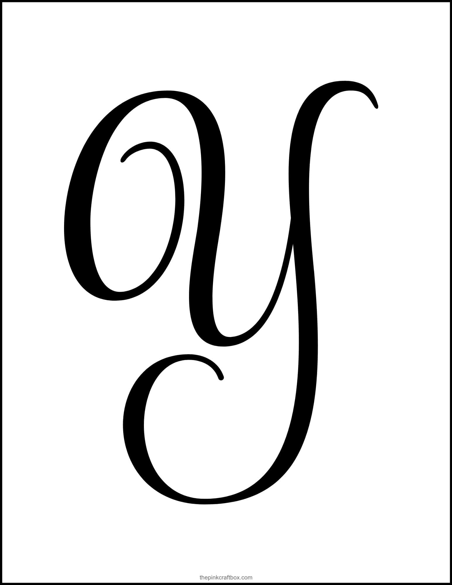 Calligraphy letter Y template.