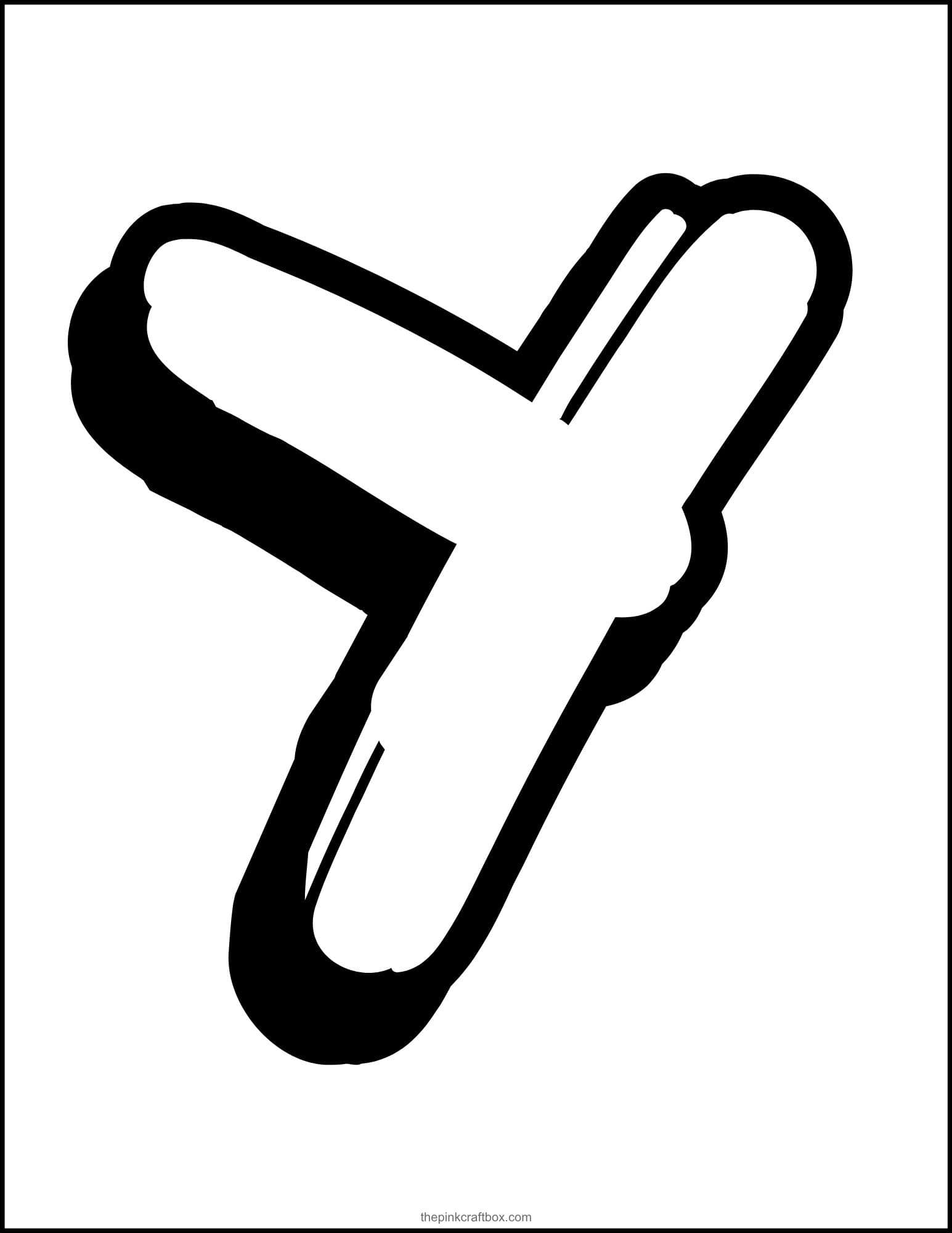 Graffiti letter Y template.