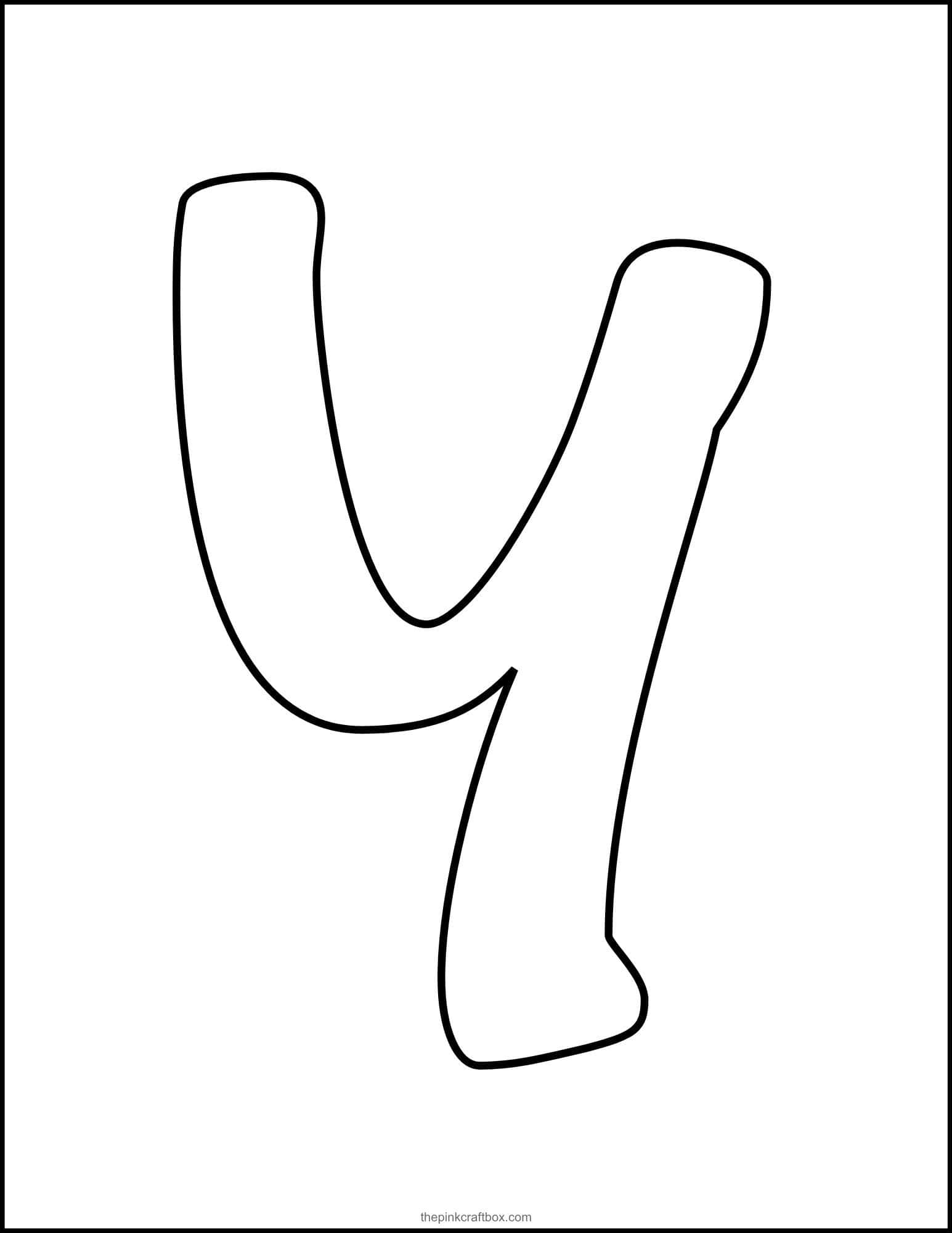 Graffiti letter Y template.