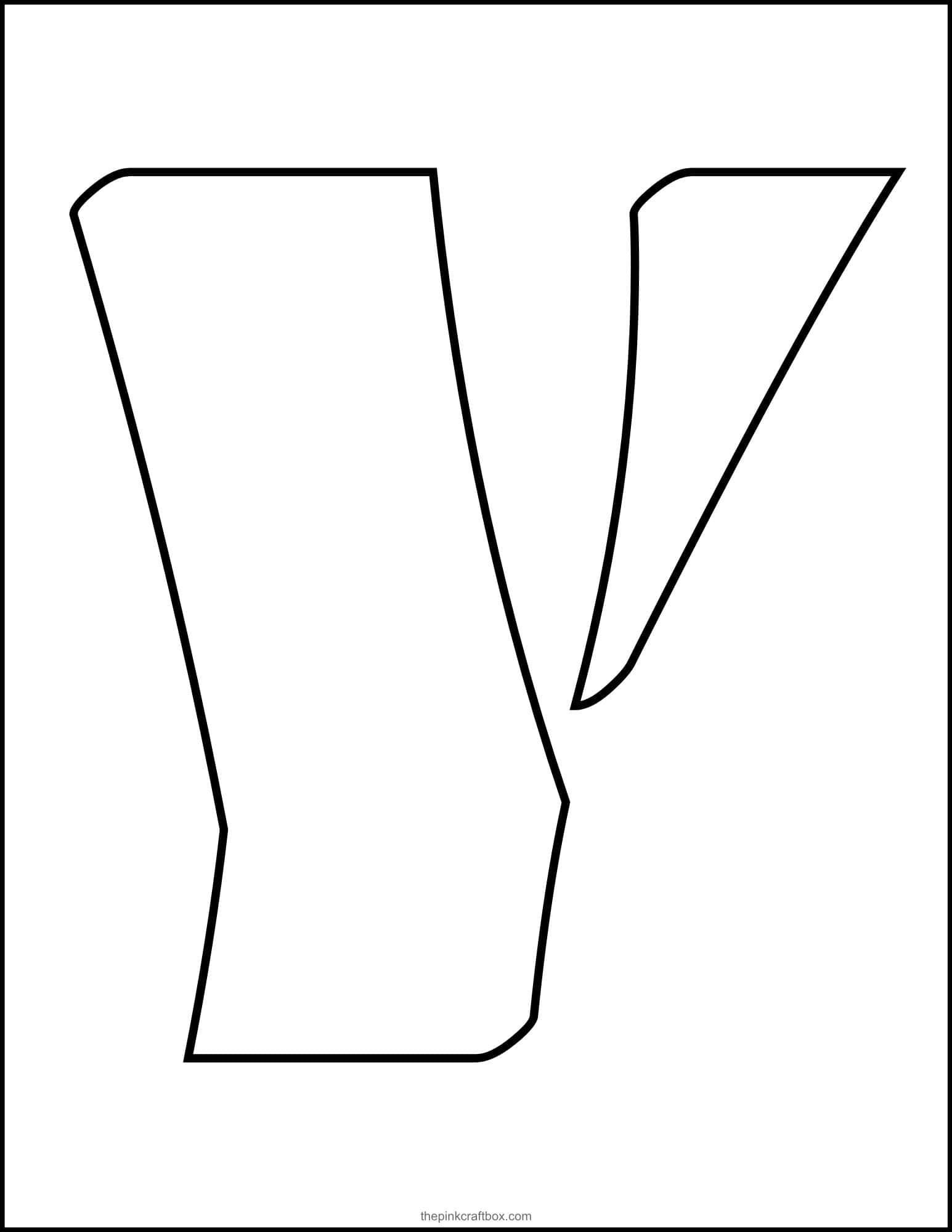 Letter Y stencil template.