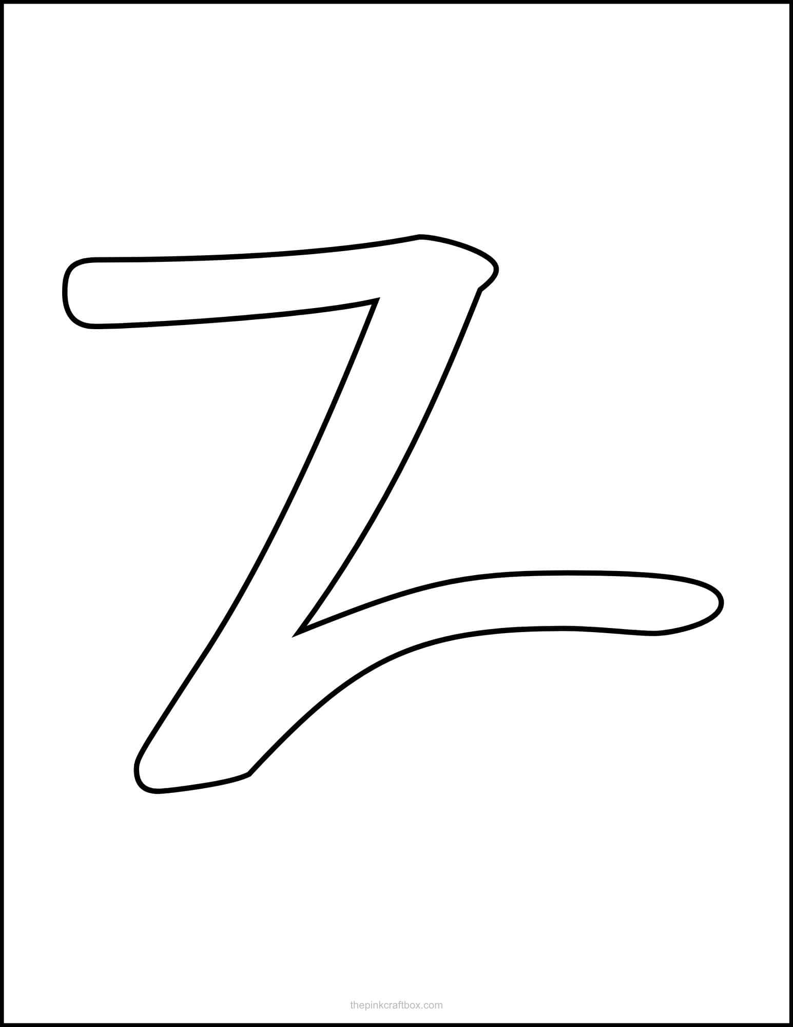 Graffiti letter z template.