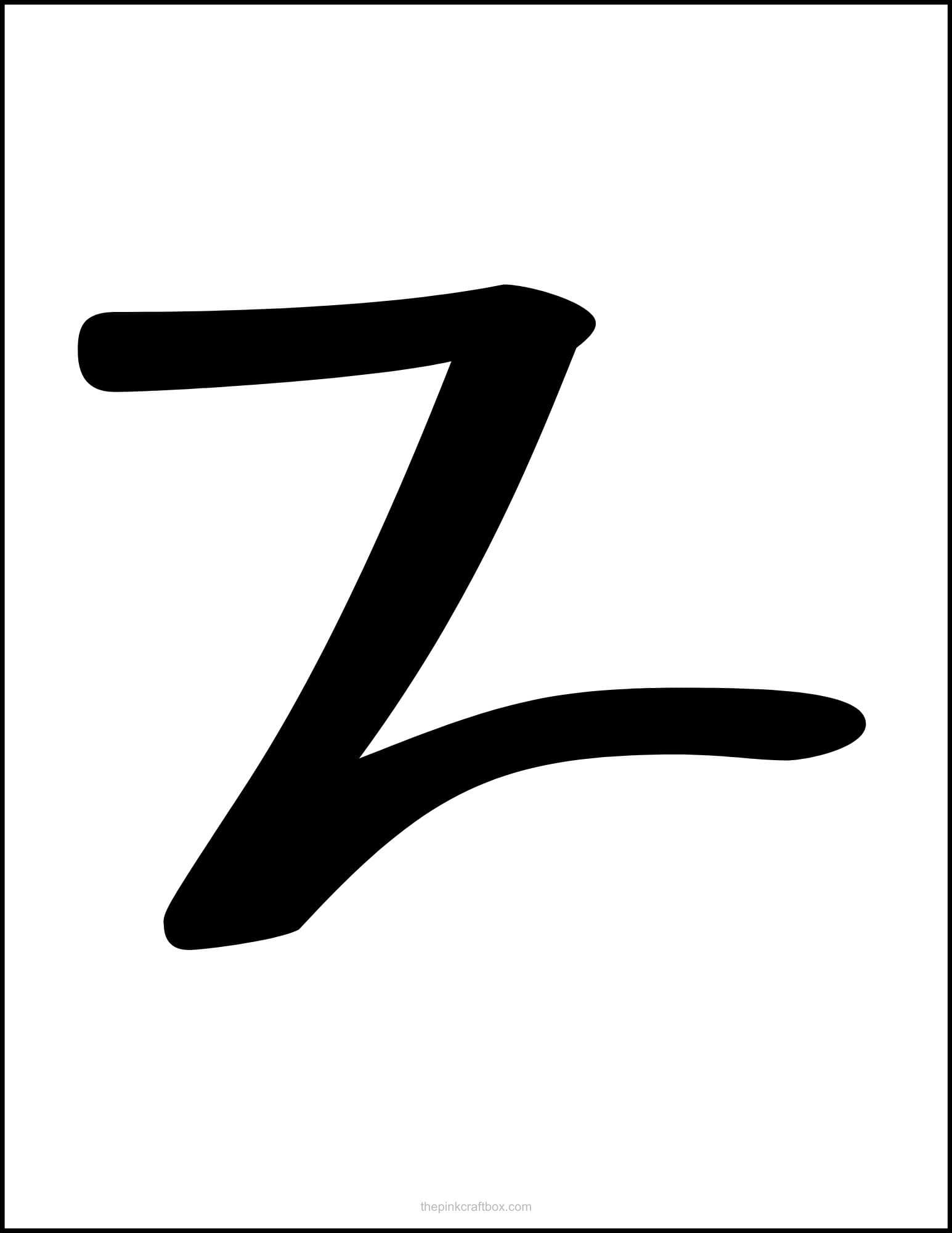 Graffiti letter z template.