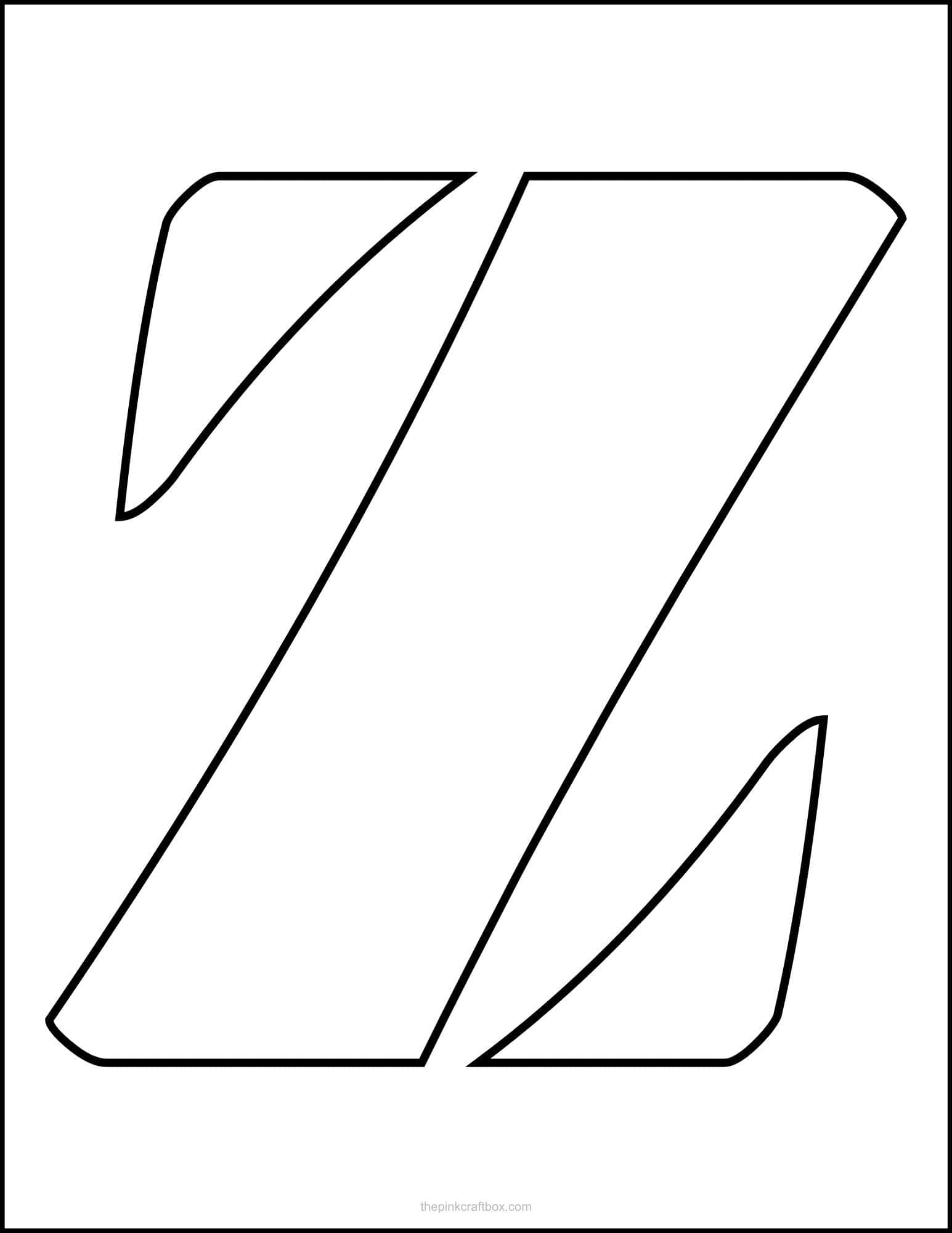 Letter z stencil printable.